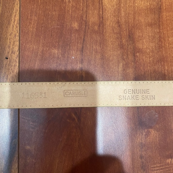 Carlisle Yellow Genuine Snake Skin Belt S main image 4